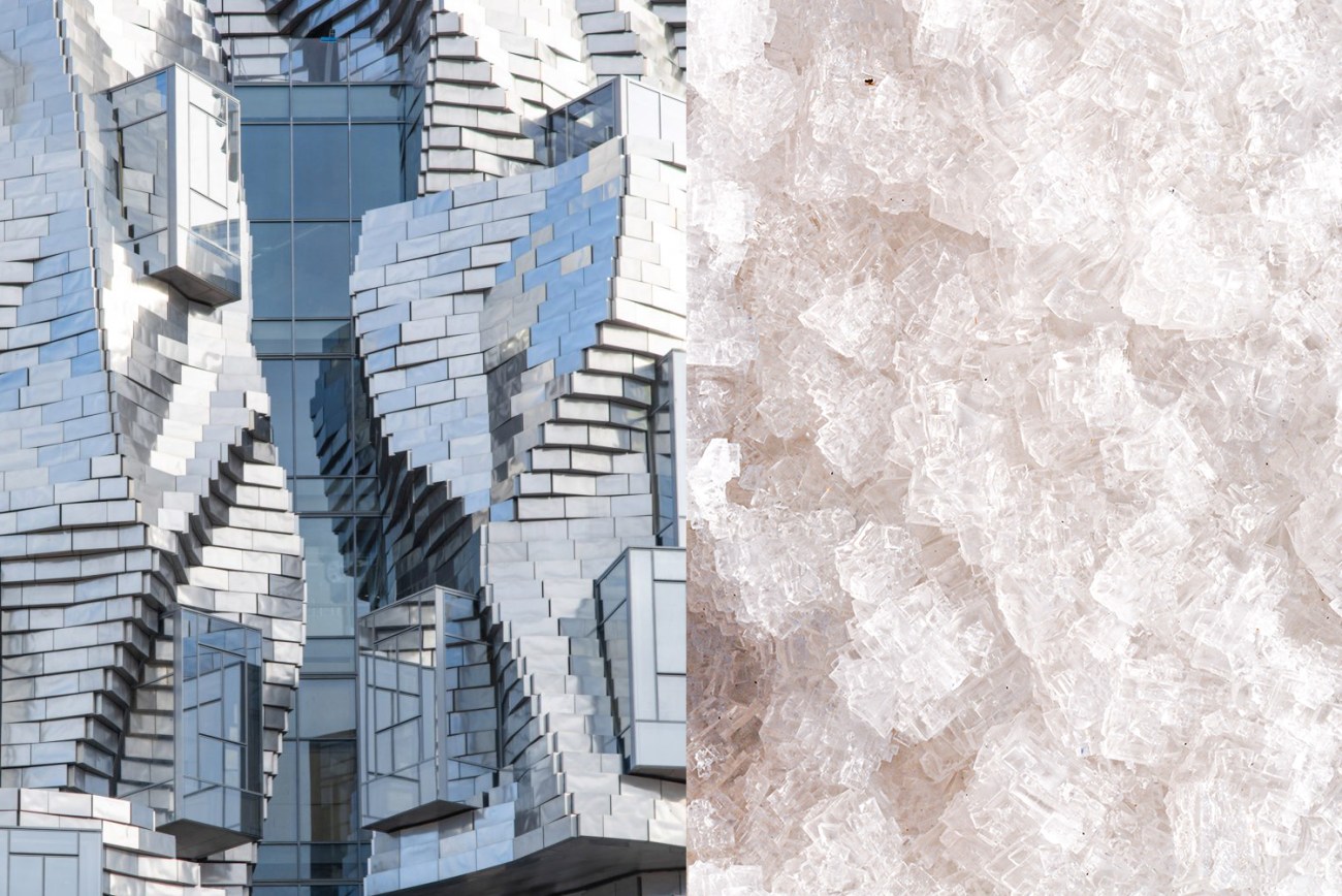 Luma salt wall in gehry tower